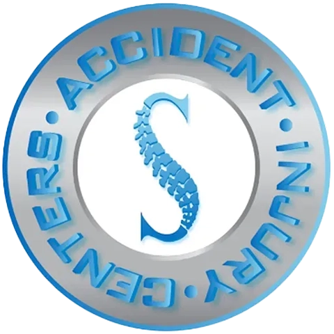 Circular badge logo displaying The Skandy Accident Injury Centers name