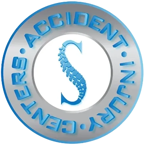 Circular badge logo displaying The Skandy Accident Injury Centers name